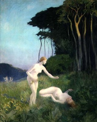 Bosnimfen door Marie Auguste Emile Rene Menard