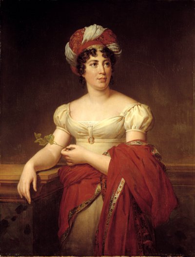Portret van Germaine Necker, barones van Stael Holstein, genaamd Madame de Stael (1766-1817) door Marie Eleonore Godefroid