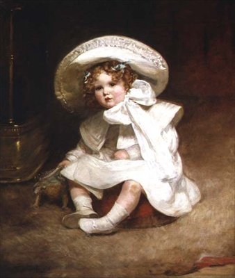 Portret van Muriel, Dochter van Sir Charles Swinfen Eady door Marie Elizabeth Seymour Lucas