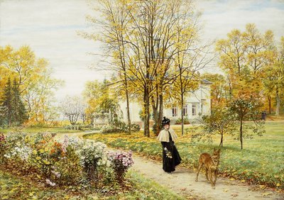 Wandeling op een Herfstdag door Marie Francois Firmin Girard