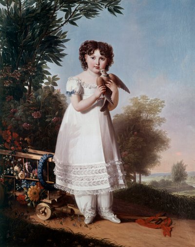 Portret van Napoleone Elisa Bacciochi, Prinses van Piombino door Marie Guilhelmine Benoist