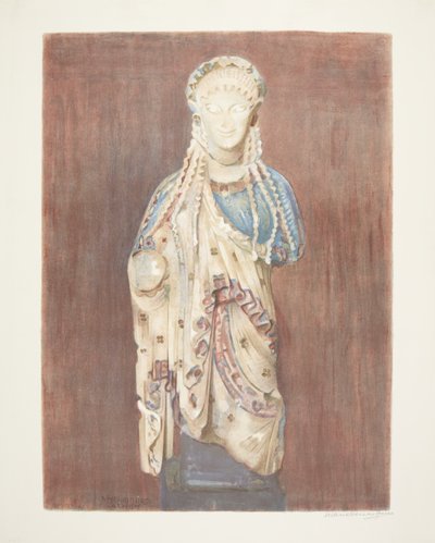 Archaïsche Griekse Kore (Athene) door Marie Henriques