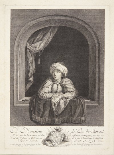 Een jongen met tulband in een raam door Marie Louise Adélaïde Boizot