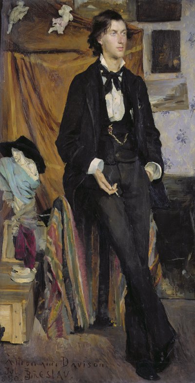 Portret van Henry Davison, 1880 door Marie Louise Catherine Breslau
