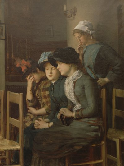 Jong Meisje met Ganzen door Marie Mrs Dujardin Beaumetz Petiet
