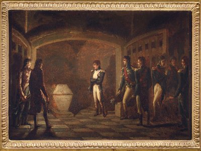 Napoleon voor het Graf van Frederik de Grote, door Ponce-Camus, Marie Nicola door Marie Nicolas Ponce Camus
