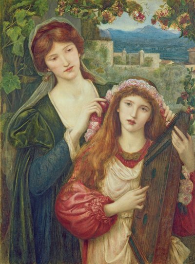 De Kindertijd van Sint Cecilia door Marie Spartali Stillman