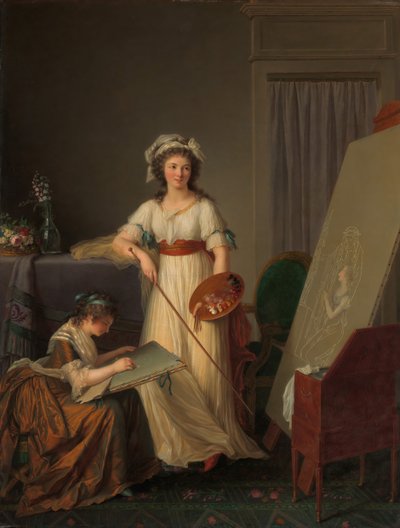 Het Interieur van een Atelier van een Vrouwelijke Schilder, 1789 door Marie Victoire Lemoine