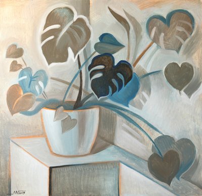 Moderne Monstera Hearts door Marina Gorkaeva