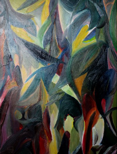 Kleurrijk abstract bladwerk door Marina Nelson