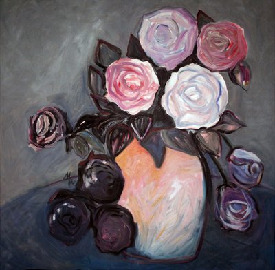 Elegante geschilderde rozen door Marina Nelson
