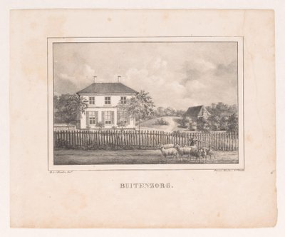 Gezicht op Huize Buitenzorg door Marinus Adrianus van Straten