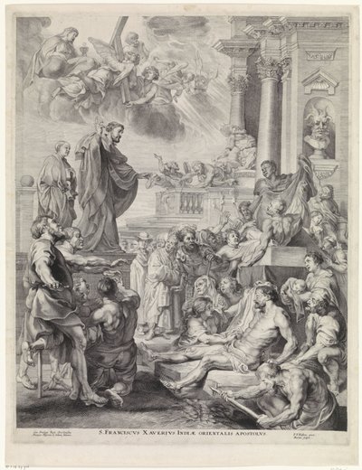 H. Franciscus Xaverius wekt een dode tot leven door Marinus Robyn van der Goes