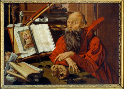 Heilige Hiëronymus Mediterend door Marinus van Reymerswaele