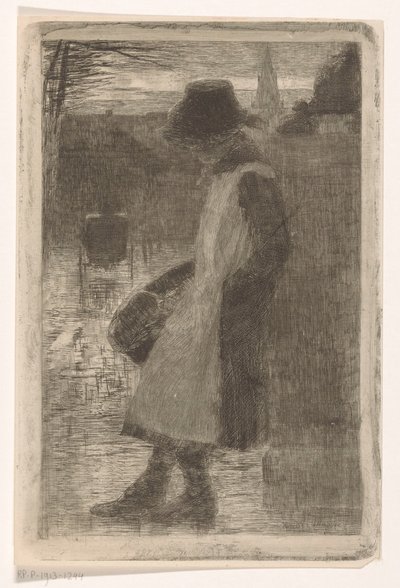 Meisje op straat door Marinus van der Maarel