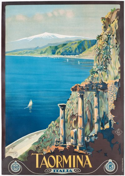 Poster ter Reclame voor Taormina, c.1927 door Mario Borgoni