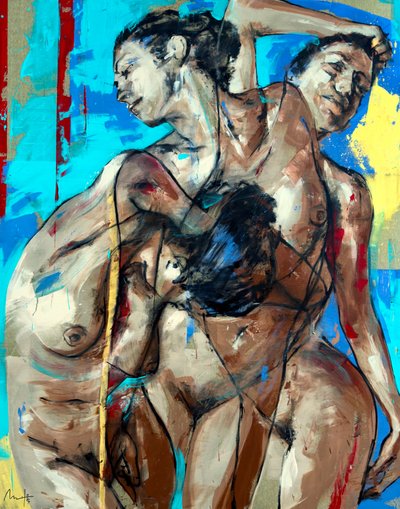 Aesthesia No. 1, Serie I, 2023 (acryl en olieverf op omgekeerd doek) door Mario Henrique