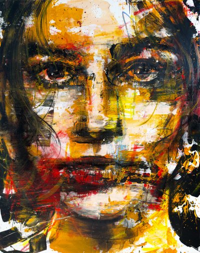 Dreams In Ochre, 2023 (acryl en olieverf op doek) door Mario Henrique