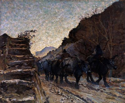 Terug van het werk in Versilia door Mario Puccini