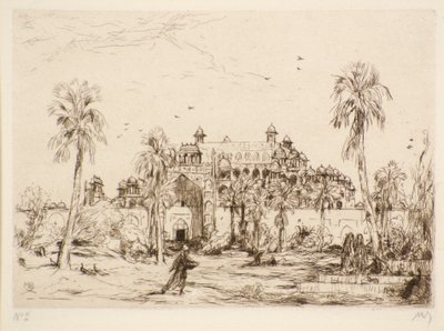 Paleis in Noord-Afrika door Marius Alexander Jacques Bauer