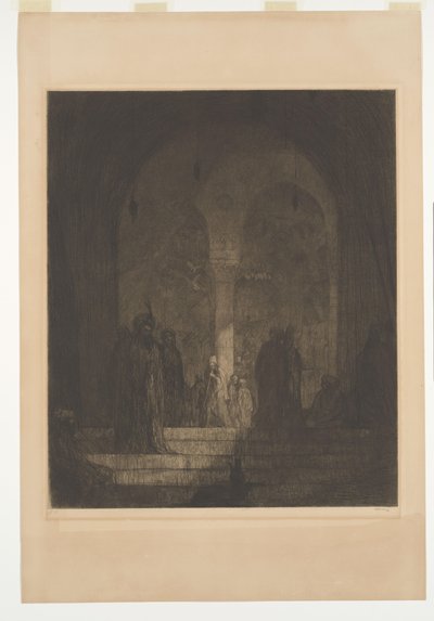 Voorportaal van een moskee door Marius Bauer (signed by artist)