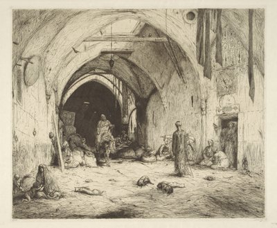 Bazaar in Damascus door Marius Bauer