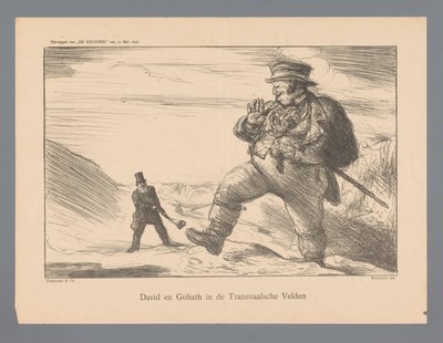 David en Goliath in de Transvaalsche Velden door Marius Bauer