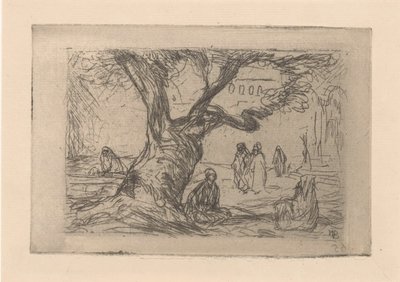 Figuren onder een boom door Marius Bauer