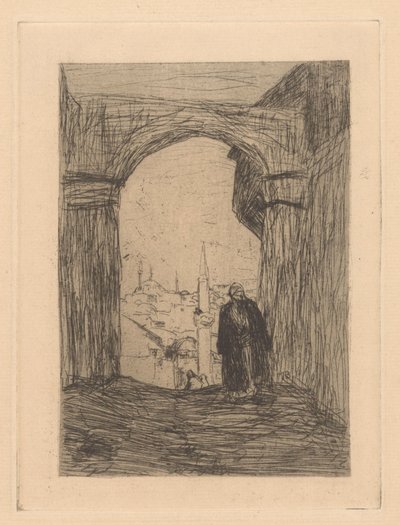 Poort in Constantinopel door Marius Bauer