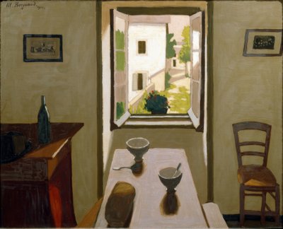 De tafel en de twee kommen door Marius Borgeaud