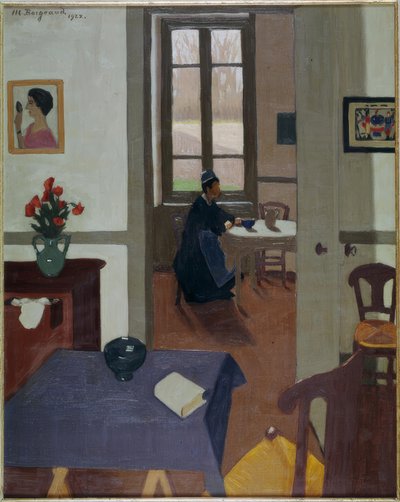 Vrouw in een interieur door Marius Borgeaud
