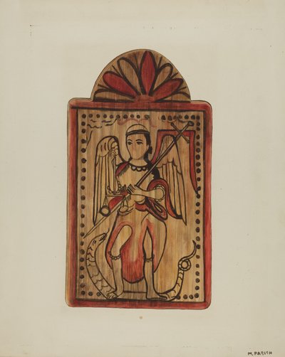 Santo St. Michael, ca. 1939 door Marjery Parish