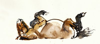 Rollend Paard (Przewalski), 2013 door Mark Adlington