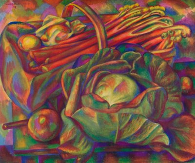 Kool en Rabarber Savooiekool, 1929 1930 door Mark Gertler