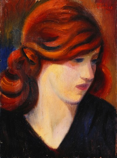 Portret van een jong meisje door Mark Gertler