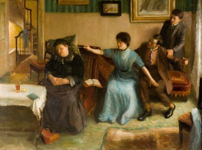 Portret van de Familie van de Kunstenaar, een Speelse Scène, 1910-1911 door Mark Gertler