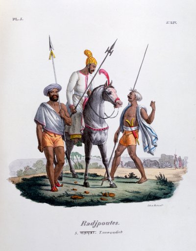 Rajputs, 1828 door Marlet et Cie