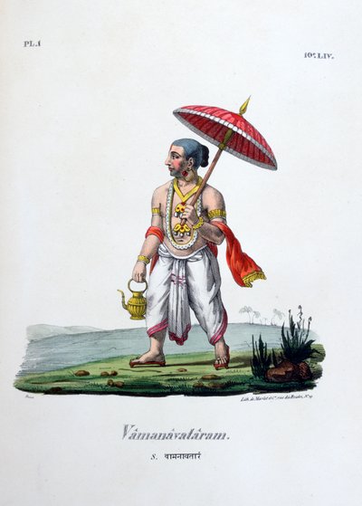 Vamanavataram dwerg, 1828 door Marlet et Cie