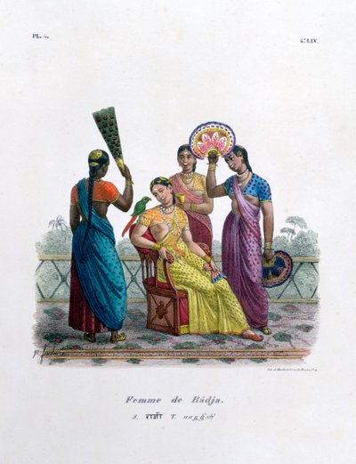 Vrouw van een Radja, 1828 door Marlet et Cie