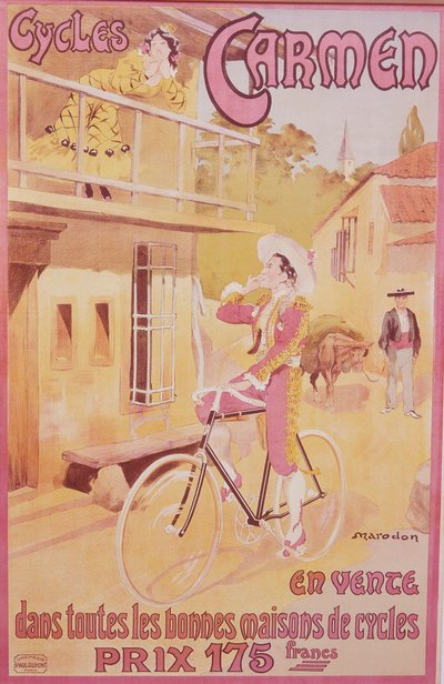 Poster voor Carmen-fietsen door Marodon