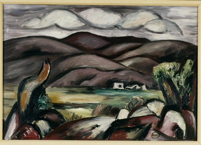 Landschap, New Mexico door Marsden Hartley