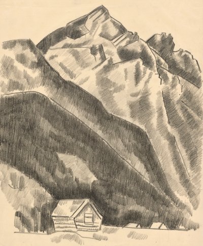 Berglandschap (Garmisch-Partenkirchen) door Marsden Hartley