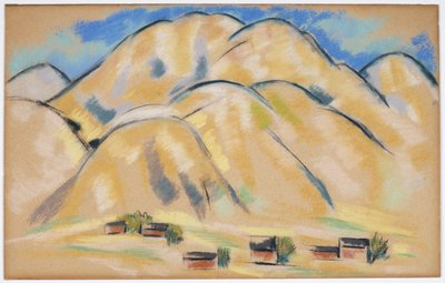 Heuvels van New Mexico door Marsden Hartley