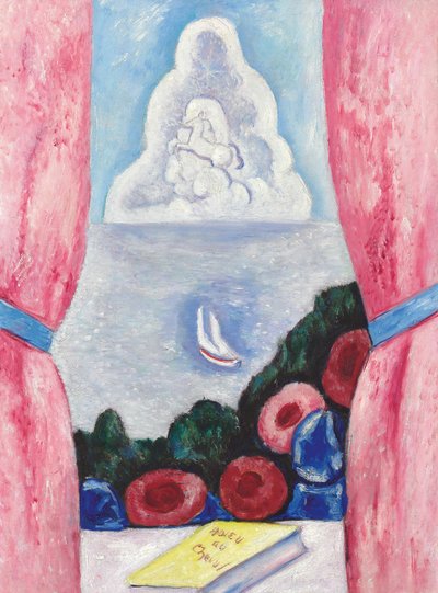 Uitzicht vanuit een raam door Marsden Hartley