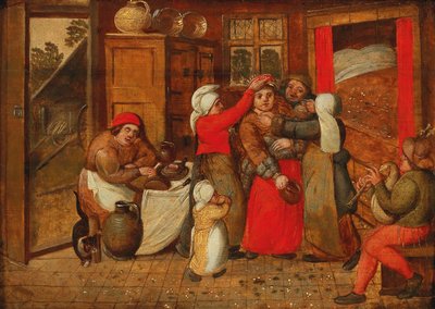 Voorbereiding voor het bruidsbed, 1570s door Marten van Cleve the Elder
