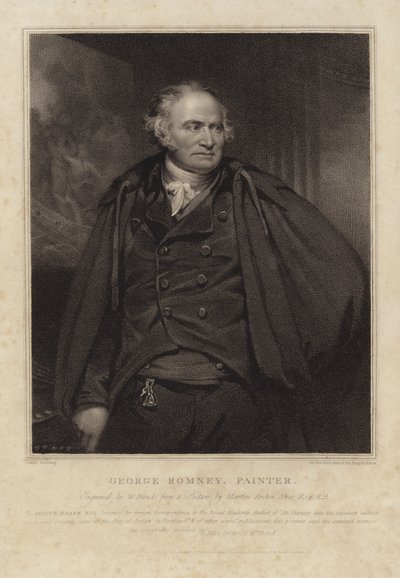George Romney door Martin Archer Shee