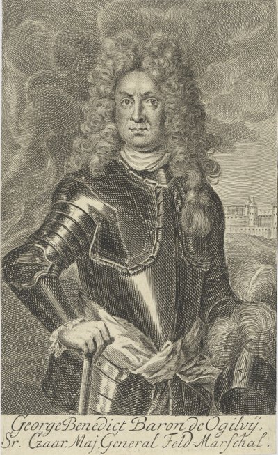 Georg Benedikt Freiherr von Ogilvy, Baron Ogilvy de Muirtown 1651-1710, 1705 door Martin Bernigeroth