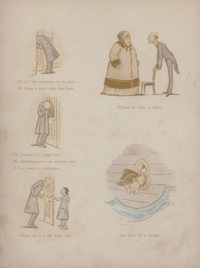 Pagina uit de Humours of Cynicus (gekleurde gravure) door Martin  Anderson