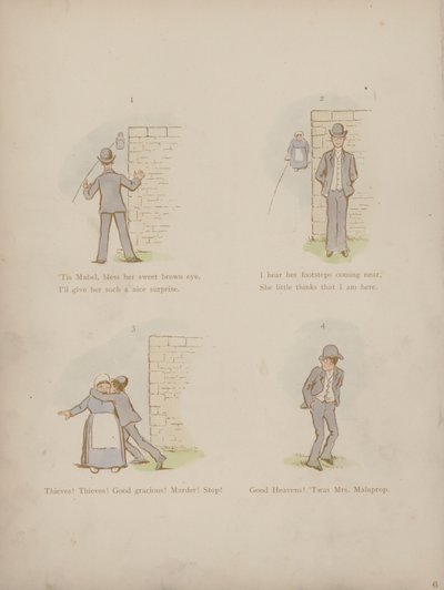 Pagina uit de Humours of Cynicus (gekleurde gravure) door Martin  Anderson