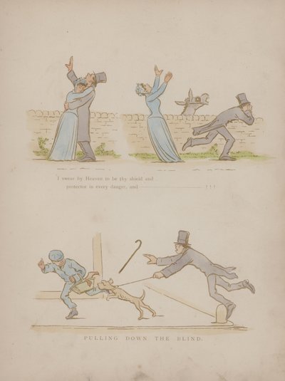 Pagina uit de Humours of Cynicus (gekleurde gravure) door Martin  Anderson